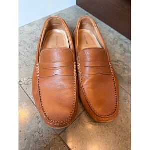 Nordstrom Mens M22420 Tan Leather Penny Loafer Driving Moccasins Shoes 11 M